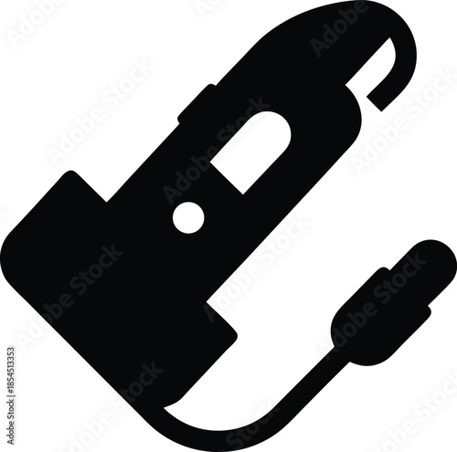 hearing aid charger silhouette vector illustration on transparent background