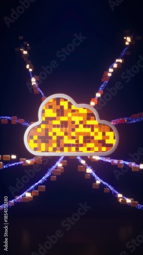 Cloud computing and data storage concept
