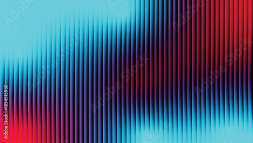 abstract colorful background with lines Holographic glass distortion in pastel lilac, peach and sky blue. Blurred ripple stripes with glossy vertical gradient, vector illustration