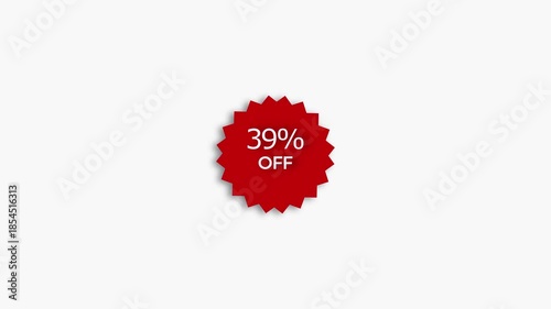 39% off discount business sale icon background icon 4k video.