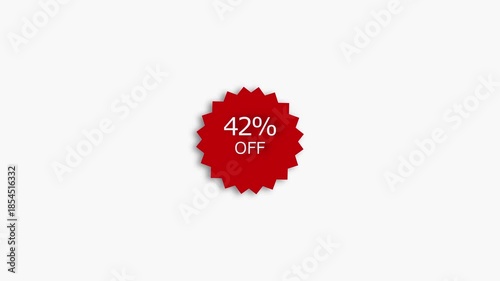 42% off discount business sale icon background icon 4k video.