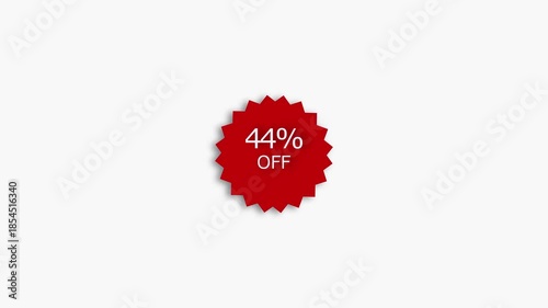 44% off discount business sale icon background icon 4k video.