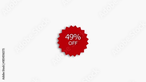 49% off discount business sale icon background icon 4k video.