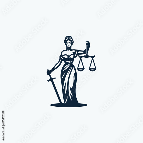 Themis Justice Goddess Logo