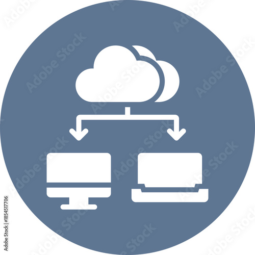 Cloud computing icon for data base network, business, website, application, printing, document, poster design, etc