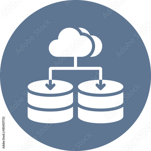 Cloud transfer icon for data base network, business, website, application, printing, document, poster design, etc