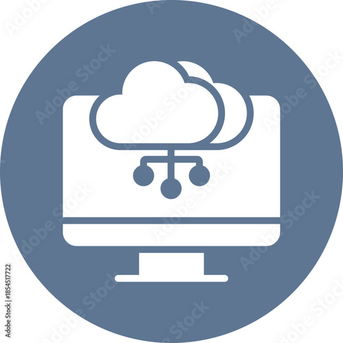Cloud computing icon for data base network, business, website, application, printing, document, poster design, etc