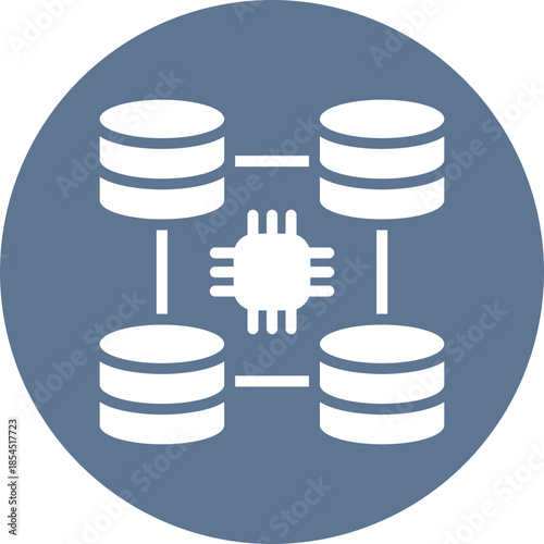 Big data icon for data base network, business, website, application, printing, document, poster design, etc