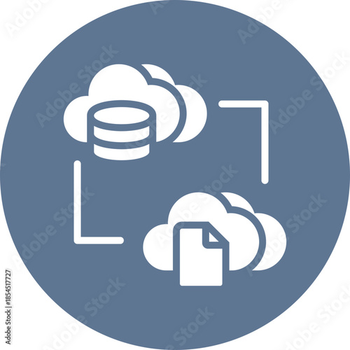 Cloud transfer icon for data base network, business, website, application, printing, document, poster design, etc