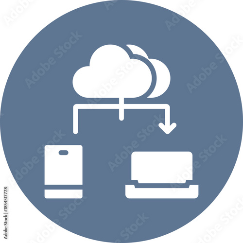 Server sharing icon for data base network, business, website, application, printing, document, poster design, etc