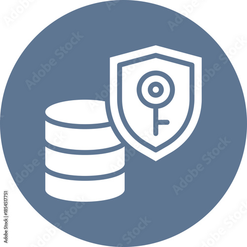 Security server icon for data base network, business, website, application, printing, document, poster design, etc