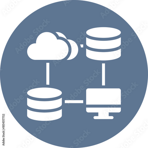 Big data icon for data base network, business, website, application, printing, document, poster design, etc