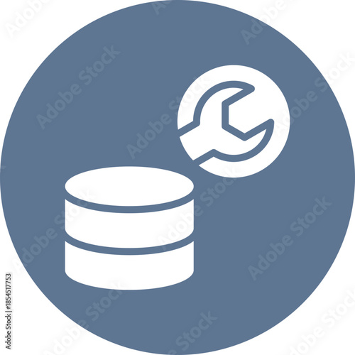 Database management icon for data base network, business, website, application, printing, document, poster design, etc