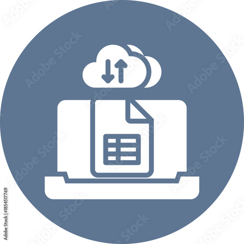 Cloud transfer icon for data base network, business, website, application, printing, document, poster design, etc