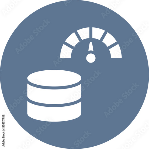 Server performance icon for data base network, business, website, application, printing, document, poster design, etc