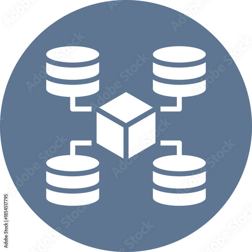 Big data icon for data base network, business, website, application, printing, document, poster design, etc