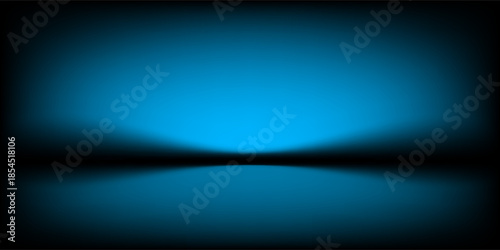 Abstract gradient podium background. blue empty 3d studio backdrop. Clean scene for product presentation mockup template. Vector illustration.