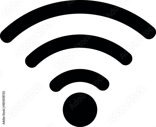 Wi-Fi Signal Symbol Solid Vector Icon