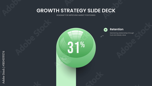 Minimalist Briefing One Option Diagram Slide Template. Science Growth Presentation Layout Vector Illustration. Educational Planning 1 Element Infographic Slideshow Design.