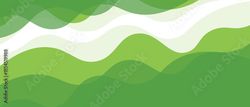 Vector green banner background. fluid shapes and line composition with trendy gradients. abstract decoration