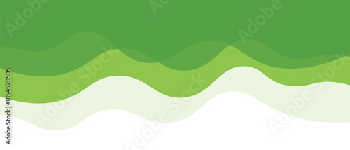 Vector green banner background. fluid shapes and line composition with trendy gradients.