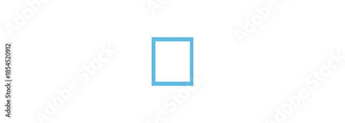 Square, Rectangle, Light Blue, Collage Rectangle, Made of Paper, Photo Frame on Transparent Background.