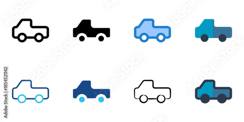 Delivery icons set multiple style collection. Editable stroke 

