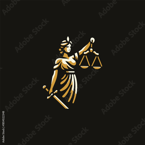 Themis Justice Goddess Logo