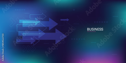 business investment and finance chart stock market growth background. Arrows growth technology background futuristic digital innovation. 