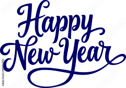 Happy New Year 2026 icon. Unique 2026 logo design template. Festive, dynamic, and fun concept for New Year's Eve, party invitations, celebration. Vector illustration for greeting card, invitation.