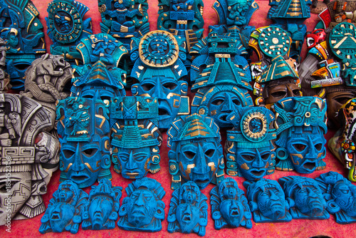 Mayan blue stone mask crafts 2