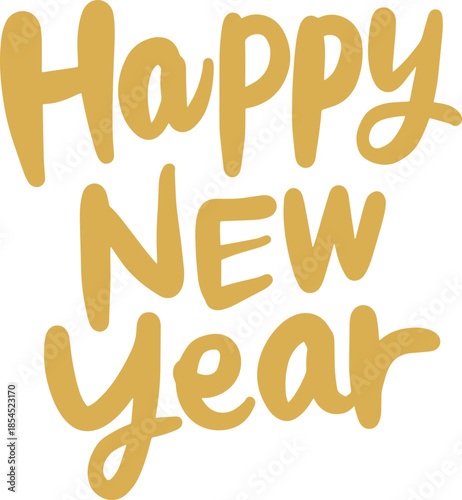 Happy New Year 2026 icon. Unique 2026 logo design template. Festive, dynamic, and fun concept for New Year's Eve, party invitations, celebration. Vector illustration for greeting card, invitation.