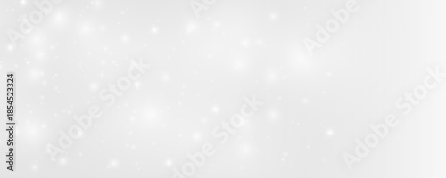 Quadro em tela White glowing bokeh shines with sparkling dust and silver shimmer