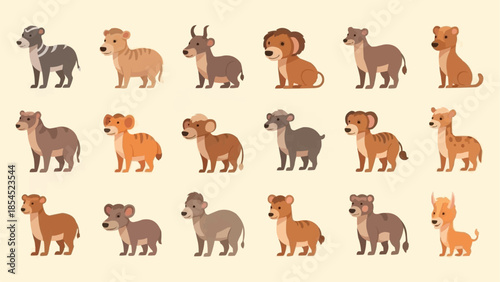 Collection of Various Dog Breeds Illustrated.