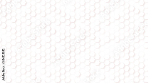 White seamless hexagon pattern, minimal geometric grid, modern honeycomb background, vector illustration
