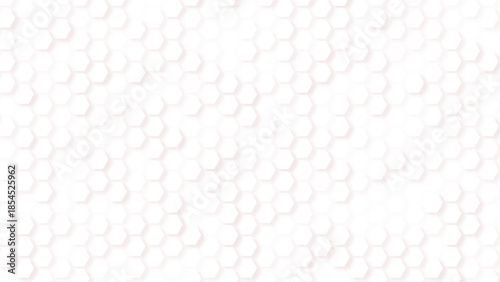 White seamless hexagon pattern, minimal geometric grid, modern honeycomb background, vector illustration
