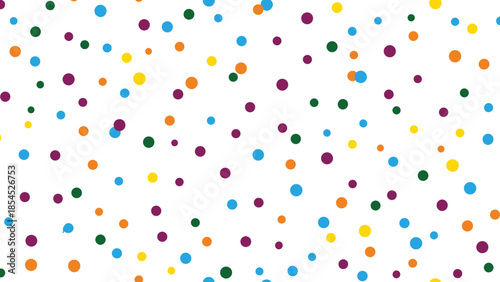 Colorful confetti polka dot seamless pattern background with bright festive circles, playful abstract party design for celebration decoration and fun