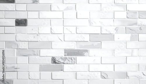 Close-up of a white textured brick wall