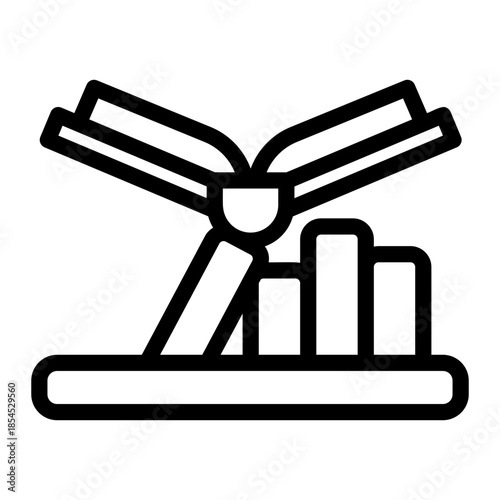 library bookshelf Line Icon