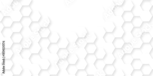 White paper texture abstract grid tile seamless hexagon wall creative metal business wallpaper texture background.