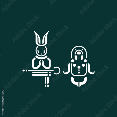 vector illustration of lord ganesha with buddha