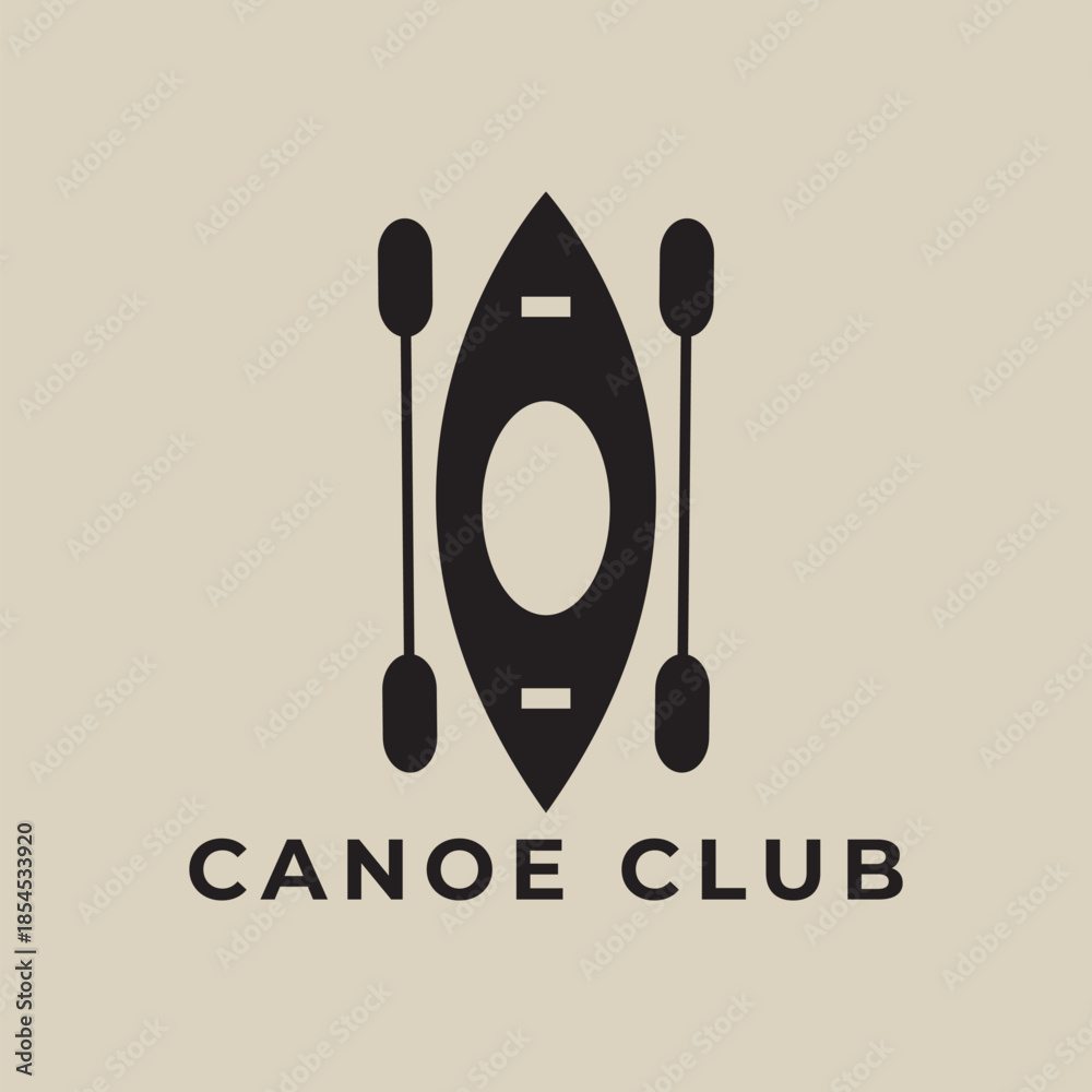 custom made wallpaper toronto digitalCanoe Boat Logo Design Vector icon symbol minimalist illustration