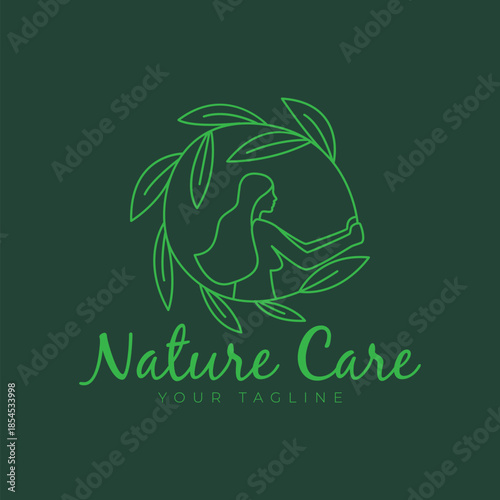 wellness salon spa beauty logo vector icon symbol illustration minimalist design