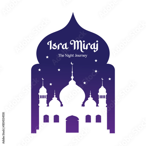 logo simple isra miraj vector icon symbol modern illustration design