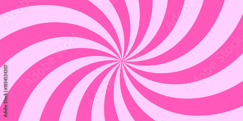 Spiral Candy Background with ice cream pink whirlpool. Comic Twist Psychedelic Bg Wavy Lines. Carnival Platful Backdrop with Circular Sun Rays. Abstract Whirlpool Pattern for Birthday Flyer, Poster.