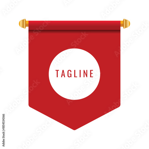 pennant flag icon  red  logo  vector symbol illustration minimalist design
