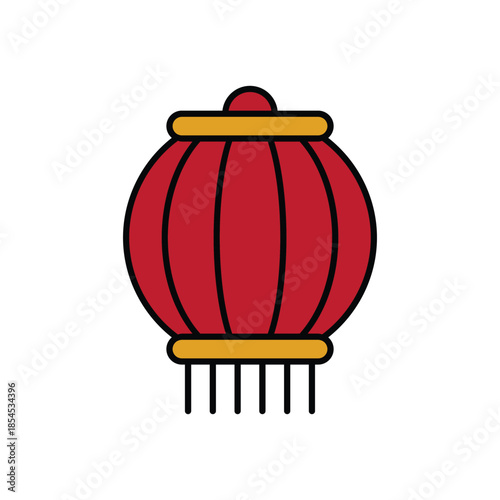 lantern icon  Chinese New Year  logo  vector symbol  minimalist design illustration
