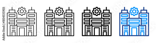 Urban Infrastructure Icon Different Style Outline Collection Set