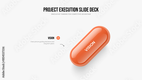 Enterprise Innovation One Step Diagram Slideshow Design. Professional Performance 1 Option Infographic Frame Layout. Corporate Plan Presentation Template Vector Illustration.