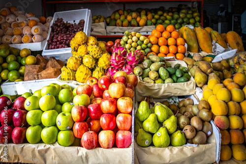 fruit and vegetable market, paloquemao market, bogota, colombia, south america, latin america, fresh, organic, exotic